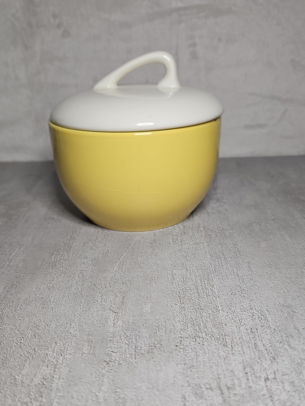 Yellow 4" Cream Bowl White Center